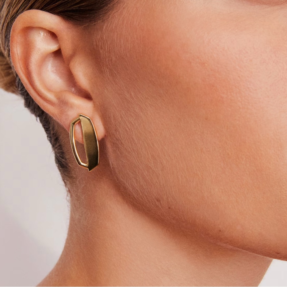 Kendra Scott NWT Murphy Gold Earrings - Picture 2 of 5